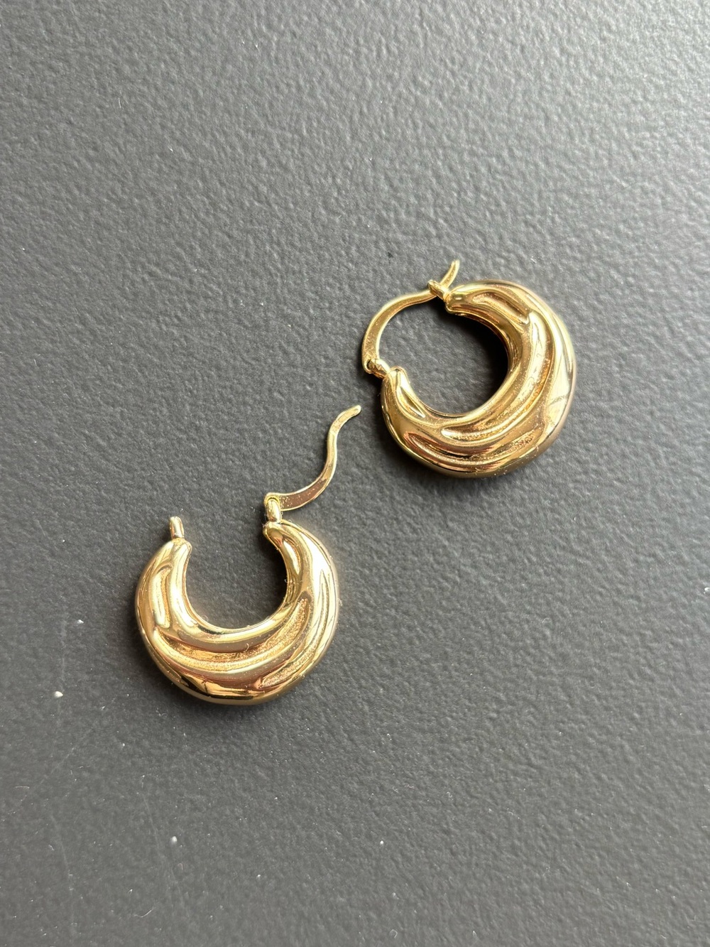 Gold Hoops - Picture 2 of 3